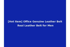 [Hot Item] Office Genuine Leather Belt Real Leather Belt for Men