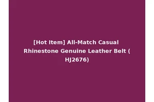 [Hot Item] All-Match Casual Rhinestone Genuine Leather Belt (HJ2676)