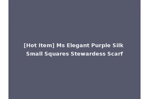 [Hot Item] Ms Elegant Purple Silk Small Squares Stewardess Scarf