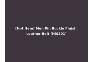 [Hot Item] Men Pin Buckle Finish Leather Belt (HJ0301)