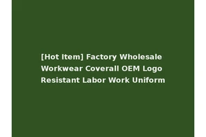 [Hot Item] Factory Wholesale Workwear Coverall OEM Logo Resistant Labor Work Uniform