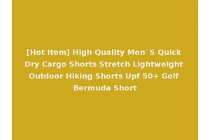 [Hot Item] High Quality Men′ S Quick Dry Cargo Shorts Stretch Lightweight Outdoor Hiking Shorts Upf 50+ Golf Bermuda Short