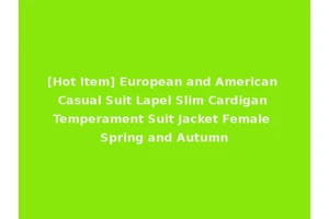 [Hot Item] European and American Casual Suit Lapel Slim Cardigan Temperament Suit Jacket Female Spring and Autumn