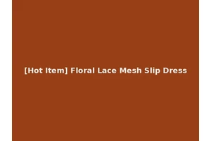 [Hot Item] Floral Lace Mesh Slip Dress