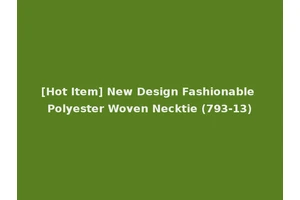 [Hot Item] New Design Fashionable Polyester Woven Necktie (793-13)