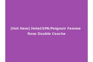 [Hot Item] Hotel/SPA/Peignoir Femme Rose Double Couche