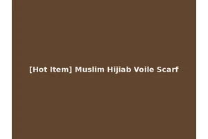 [Hot Item] Muslim Hijiab Voile Scarf