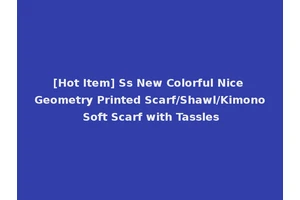 [Hot Item] Ss New Colorful Nice Geometry Printed Scarf/Shawl/Kimono Soft Scarf with Tassles