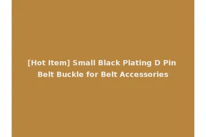 [Hot Item] Small Black Plating D Pin Belt Buckle for Belt Accessories