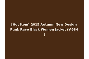 [Hot Item] 2015 Autumn New Design Punk Rave Black Women Jacket (Y-584)