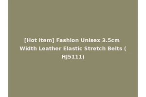 [Hot Item] Fashion Unisex 3.5cm Width Leather Elastic Stretch Belts (HJ5111)