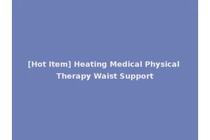 [Hot Item] Heating Medical Physical Therapy Waist Support