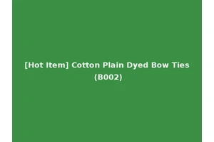 [Hot Item] Cotton Plain Dyed Bow Ties (B002)
