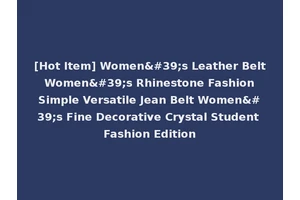 [Hot Item] Women's Leather Belt Women's Rhinestone Fashion Simple Versatile Jean Belt Women's Fine Decorative Crystal Student Fashion Edition