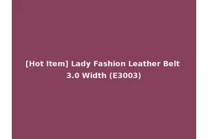 [Hot Item] Lady Fashion Leather Belt 3.0 Width (E3003)