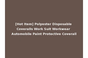 [Hot Item] Polyester Disposable Coveralls Work Suit Workwear Automobile Paint Protective Coverall