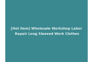 [Hot Item] Wholesale Workshop Labor Repair Long Sleeved Work Clothes