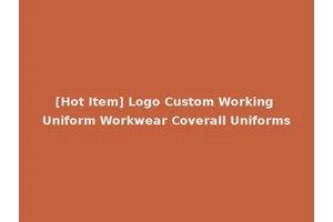 [Hot Item] Logo Custom Working Uniform Workwear Coverall Uniforms