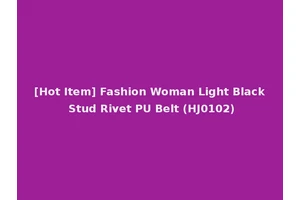 [Hot Item] Fashion Woman Light Black Stud Rivet PU Belt (HJ0102)