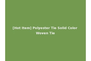 [Hot Item] Polyester Tie Solid Color Woven Tie