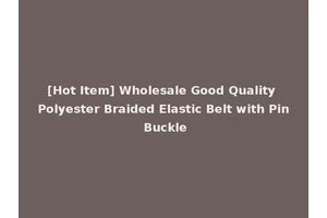 [Hot Item] Wholesale Good Quality Polyester Braided Elastic Belt with Pin Buckle