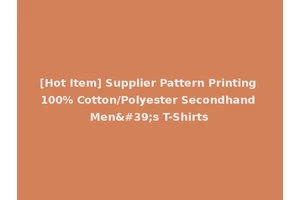 [Hot Item] Supplier Pattern Printing 100% Cotton/Polyester Secondhand Men's T-Shirts