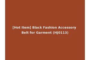 [Hot Item] Black Fashion Accessory Belt for Garment (HJ0113)