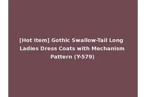 [Hot Item] Gothic Swallow-Tail Long Ladies Dress Coats with Mechanism Pattern (Y-579)