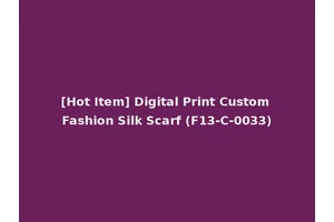 [Hot Item] Digital Print Custom Fashion Silk Scarf (F13-C-0033)