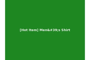 [Hot Item] Men's Shirt