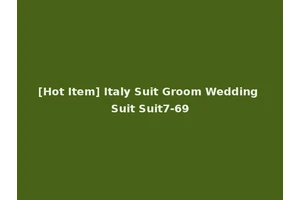 [Hot Item] Italy Suit Groom Wedding Suit Suit7-69