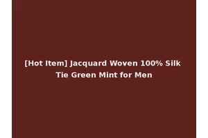 [Hot Item] Jacquard Woven 100% Silk Tie Green Mint for Men