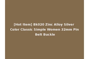 [Hot Item] Bk020 Zinc Alloy Silver Color Classic Simple Women 32mm Pin Belt Buckle