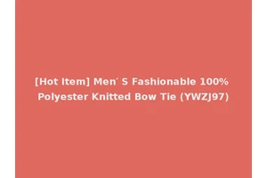 [Hot Item] Men′ S Fashionable 100% Polyester Knitted Bow Tie (YWZJ97)