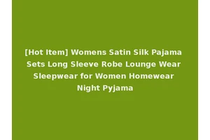 [Hot Item] Womens Satin Silk Pajama Sets Long Sleeve Robe Lounge Wear Sleepwear for Women Homewear Night Pyjama