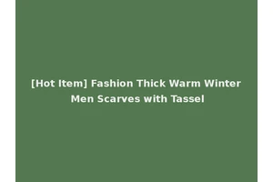 [Hot Item] Fashion Thick Warm Winter Men Scarves with Tassel