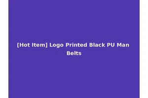 [Hot Item] Logo Printed Black PU Man Belts