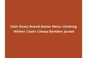 [Hot Item] Brand Name Mens Clothing Winter Coats Cheap Bomber Jacket