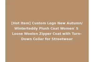 [Hot Item] Custom Logo New Autumn/Winterteddy Plush Coat Women′ S Loose Woolen Zipper Coat with Turn-Down Collar for Streetwear