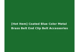 [Hot Item] Coated Blue Color Metal Brass Belt End Clip Belt Accessories