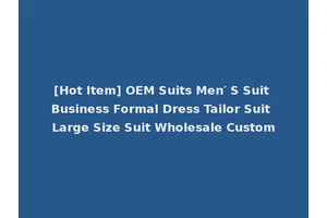 [Hot Item] OEM Suits Men′ S Suit Business Formal Dress Tailor Suit Large Size Suit Wholesale Custom
