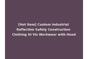 [Hot Item] Custom Industrial Reflective Safety Construction Clothing Hi Vis Workwear with Hood