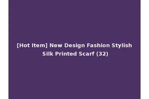 [Hot Item] New Design Fashion Stylish Silk Printed Scarf (32)