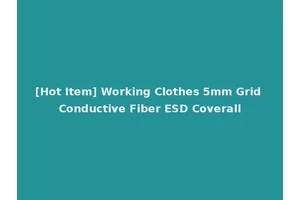[Hot Item] Working Clothes 5mm Grid Conductive Fiber ESD Coverall