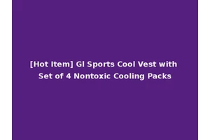 [Hot Item] Gl Sports Cool Vest with Set of 4 Nontoxic Cooling Packs