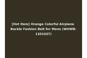 [Hot Item] Orange Colorful Airplane Buckle Fashion Belt for Mens (WHWB-1201027)