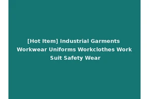 [Hot Item] Industrial Garments Workwear Uniforms Workclothes Work Suit Safety Wear