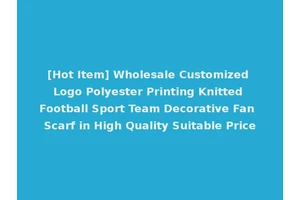 [Hot Item] Wholesale Customized Logo Polyester Printing Knitted Football Sport Team Decorative Fan Scarf in High Quality Suitable Price