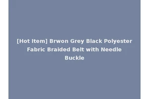 [Hot Item] Brwon Grey Black Polyester Fabric Braided Belt with Needle Buckle