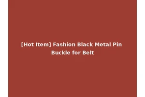 [Hot Item] Fashion Black Metal Pin Buckle for Belt